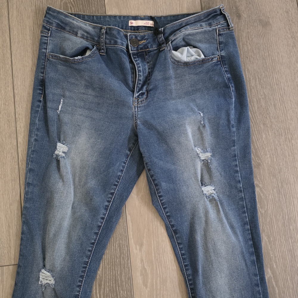 SO Blue Jeans Size 15 Worn Once - Picture 4 of 8